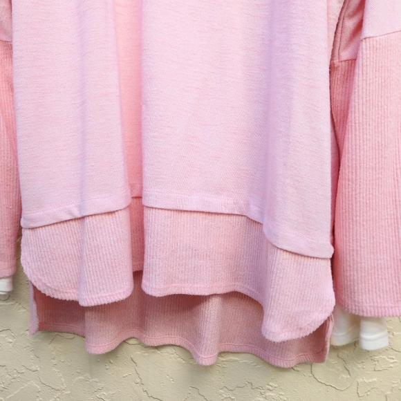 Long Light Weight Sweater Pale Pink Piper & Taylor XL Long Sleeve Scoop Neck - Picture 5 of 12